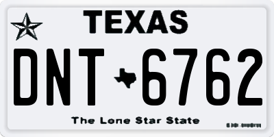 TX license plate DNT6762