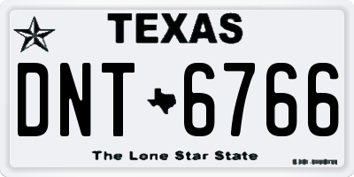 TX license plate DNT6766