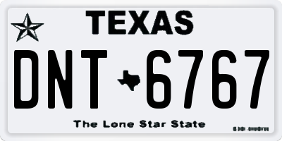 TX license plate DNT6767
