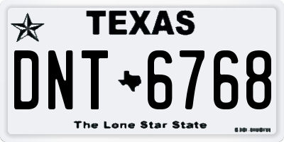 TX license plate DNT6768