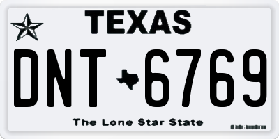 TX license plate DNT6769
