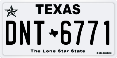 TX license plate DNT6771