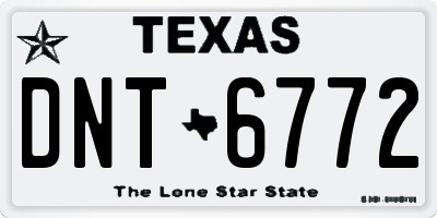 TX license plate DNT6772