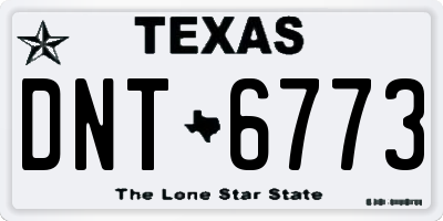 TX license plate DNT6773