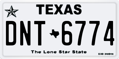TX license plate DNT6774