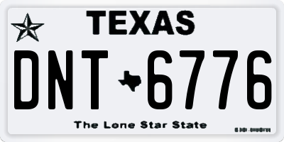 TX license plate DNT6776