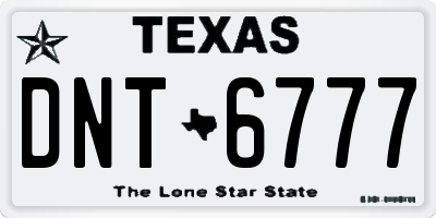 TX license plate DNT6777