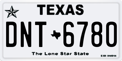 TX license plate DNT6780