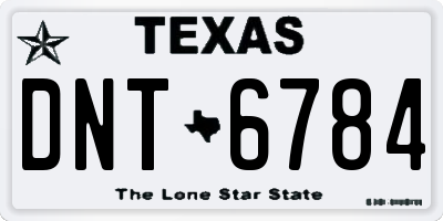 TX license plate DNT6784