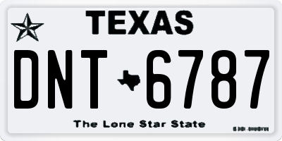 TX license plate DNT6787