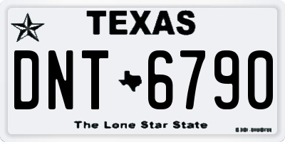 TX license plate DNT6790