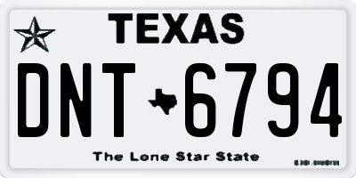 TX license plate DNT6794