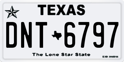 TX license plate DNT6797