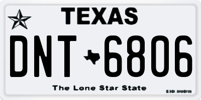 TX license plate DNT6806
