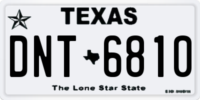 TX license plate DNT6810