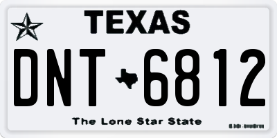 TX license plate DNT6812
