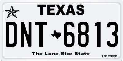 TX license plate DNT6813