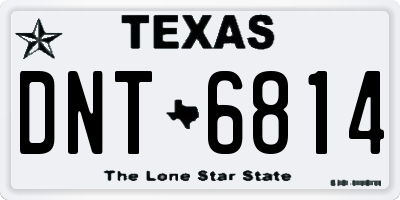 TX license plate DNT6814