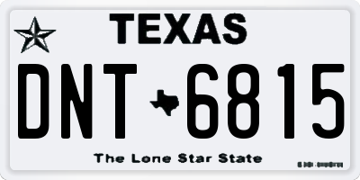 TX license plate DNT6815