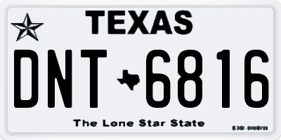 TX license plate DNT6816