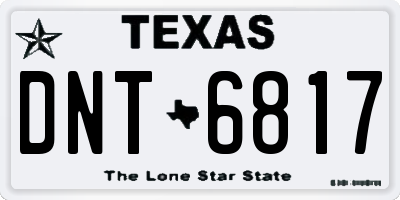 TX license plate DNT6817