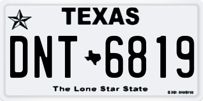 TX license plate DNT6819
