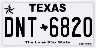 TX license plate DNT6820