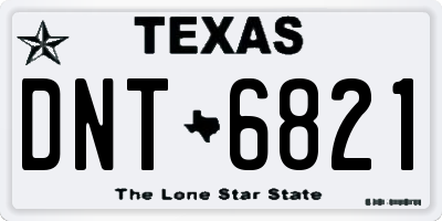 TX license plate DNT6821