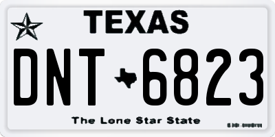TX license plate DNT6823