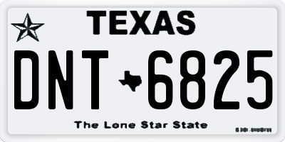 TX license plate DNT6825