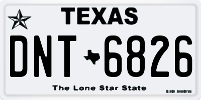 TX license plate DNT6826