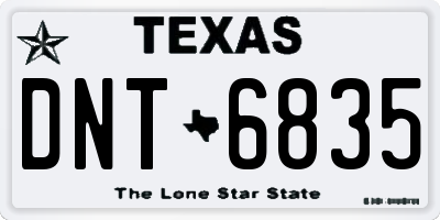 TX license plate DNT6835