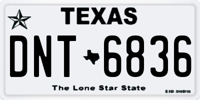 TX license plate DNT6836