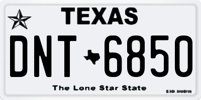 TX license plate DNT6850