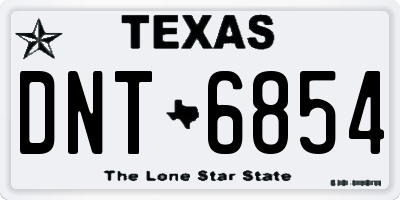 TX license plate DNT6854