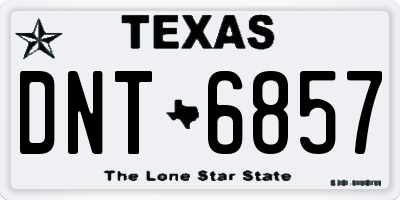 TX license plate DNT6857