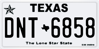 TX license plate DNT6858
