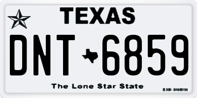 TX license plate DNT6859