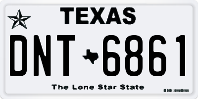 TX license plate DNT6861