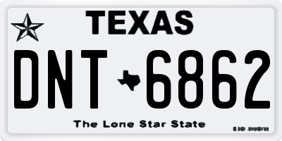 TX license plate DNT6862