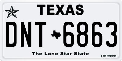TX license plate DNT6863