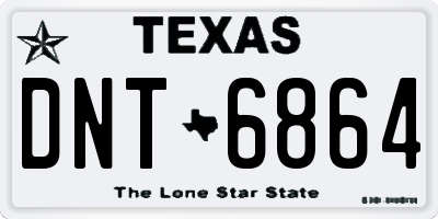 TX license plate DNT6864