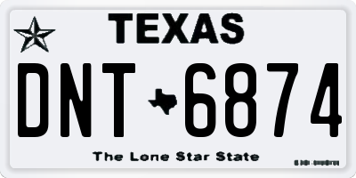 TX license plate DNT6874
