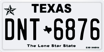 TX license plate DNT6876