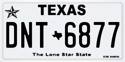 TX license plate DNT6877