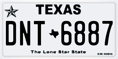 TX license plate DNT6887