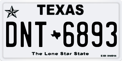 TX license plate DNT6893