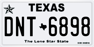 TX license plate DNT6898