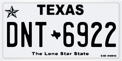 TX license plate DNT6922