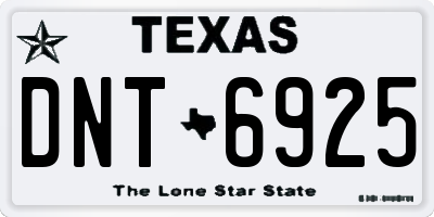 TX license plate DNT6925